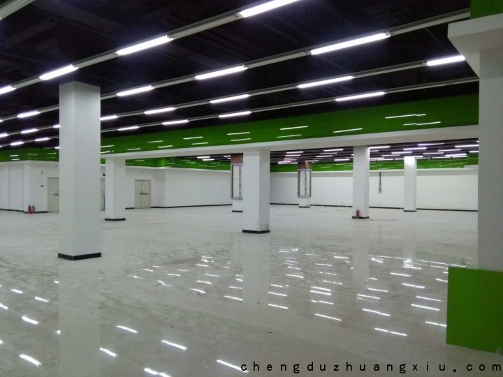 郫县万科城同仓万家购超市装修完工照